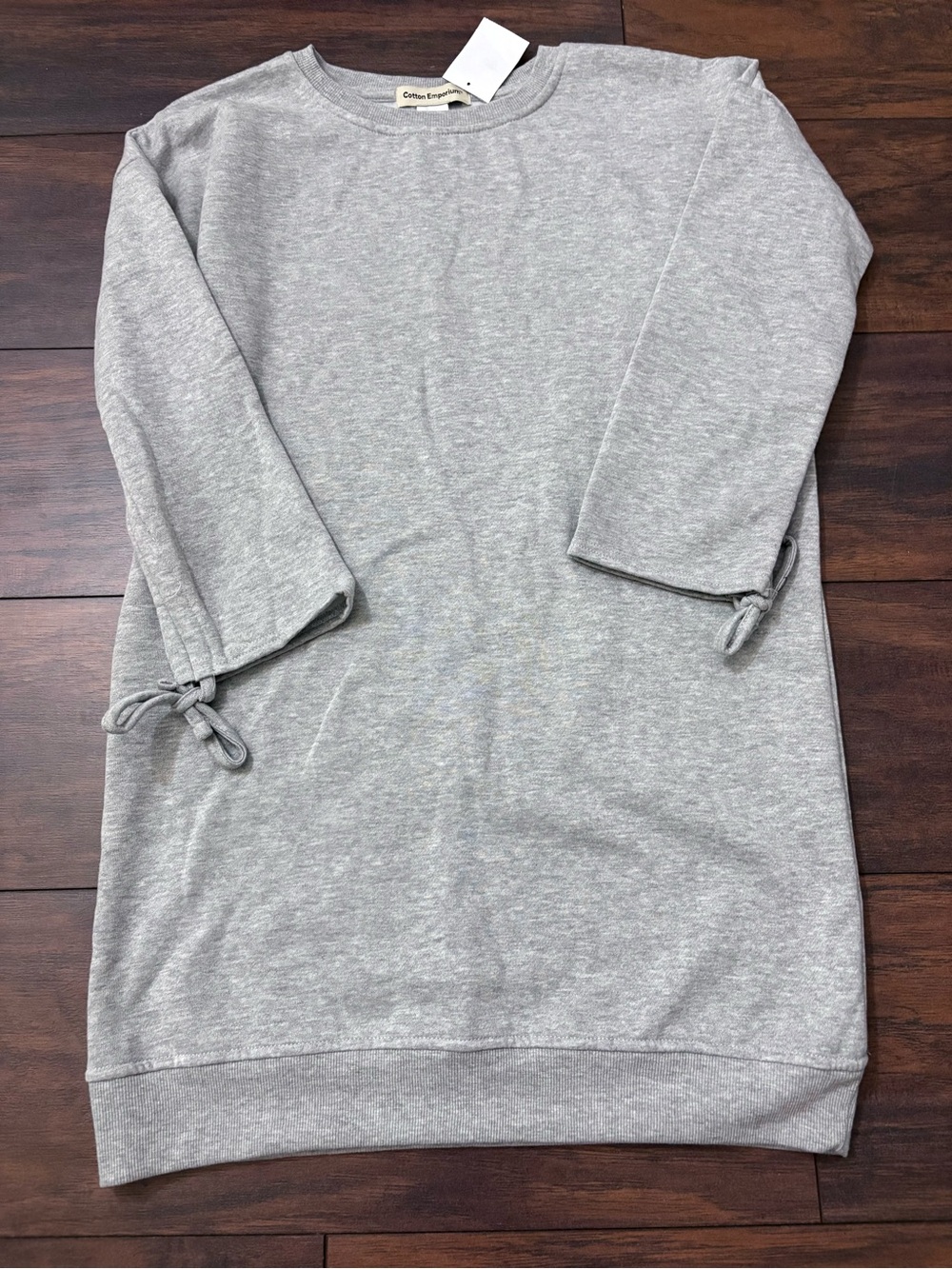 Cotton Emporium Heather Gray Sweatshirt Medium NWT Cotton Blend Cozy Pullover